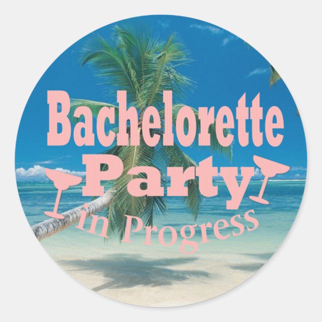 Bachelorette Party Classic Round Sticker (Front)