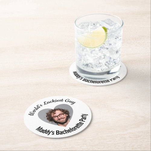 Bachelorette Party Coasters Worlds Luckiest Guy 