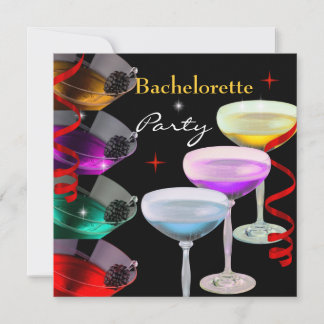 Bachelorette Party Cocktails Champagne Invitation