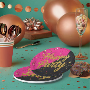Bachelorette Party Confetti Invitation Last Fling Paper Plates