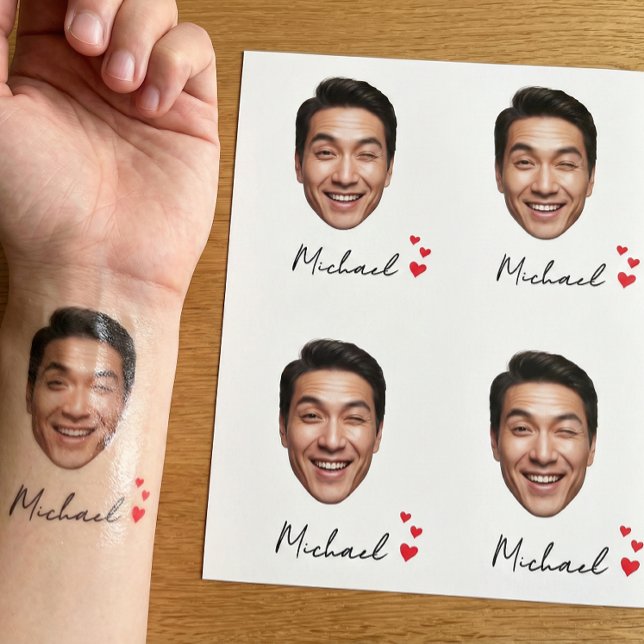 Bachelorette Party Custom Face Name Temporary Tattoos (Creator Uploaded)