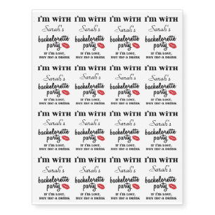 Bachelorette Party Customized Wedding Favor Temporary Tattoos