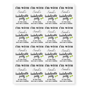 Bachelorette Party Customized Wedding Favor Temporary Tattoos