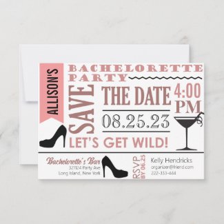 Bachelorette party design invitation