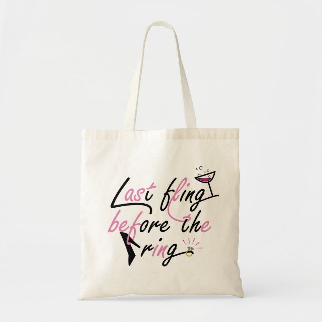 Bachelorette party design tote bag (Front)