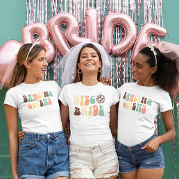 Bachelorette Party Disco Bride Name Custom T-Shirt