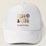 Bachelorette Party Disco Bride Name Custom Trucker Hat<br><div class="desc">Bachelorette Disco bride matching tees and hats for your party. You can easily customize for your weekend of fun with the girls before the vow</div>