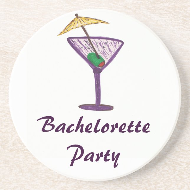 Bachelorette Party Drink Coaster (Front)
