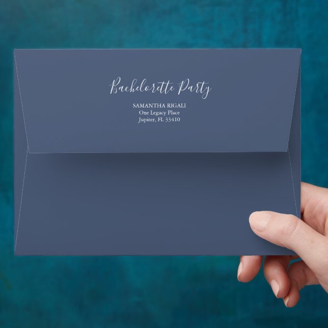 Bachelorette Party Envelopes Nautical Navy Blue (Hand)