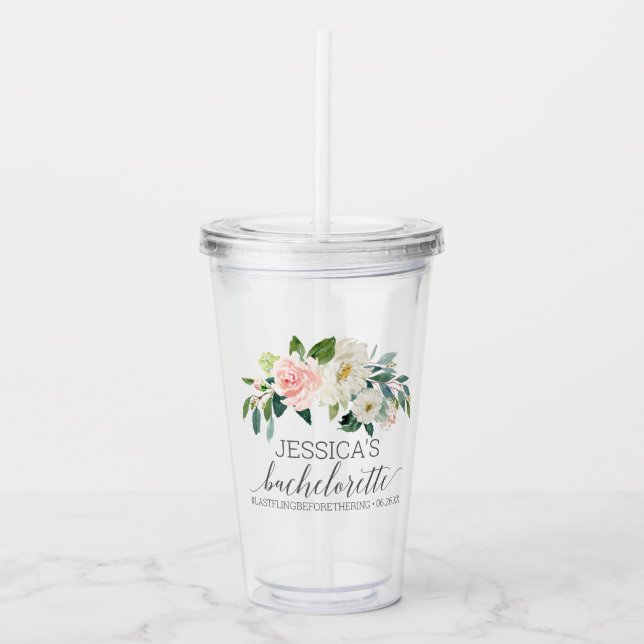 Bachelorette Party Favor Acrylic Tumbler (Front)