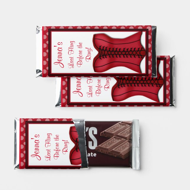 Bachelorette Party Favor Candy Bar Wrapper Favors (Front)