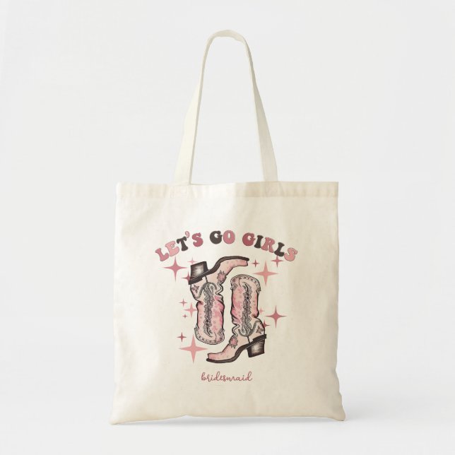 Bachelorette Party Favor Let's Go Girls  Tote Bag (Front)