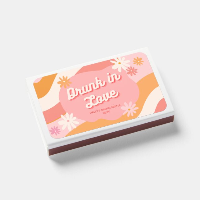 Bachelorette Party Favor Matchbox Drunk in Love Matchboxes