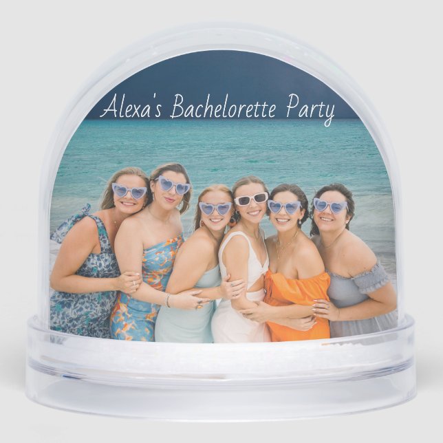 Bachelorette Party Favor Snow Globe (Front)