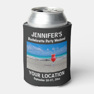 Bachelorette Party Favor Tropical Beach Trip Can C Can Cooler