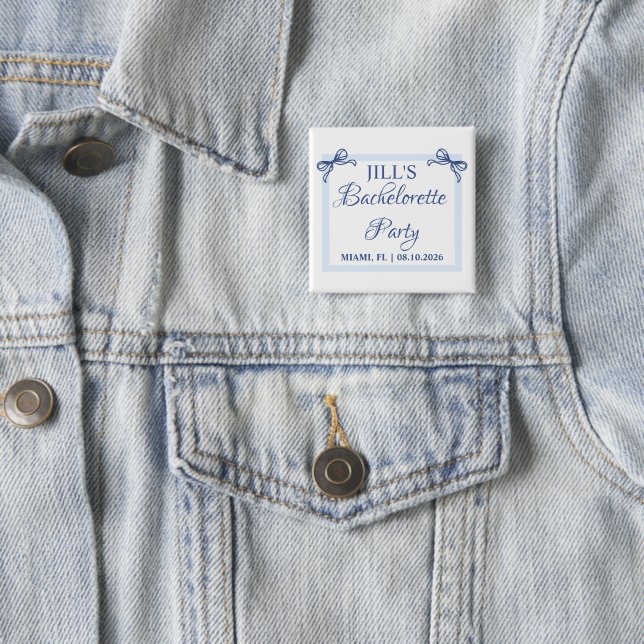 Bachelorette Party Favors - Personalized Coastal  Button (In Situ)