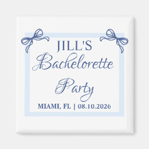 Bachelorette Party Favors - Personalized Coastal Magnet