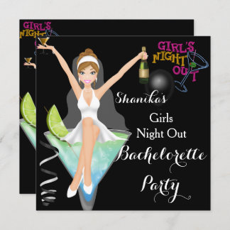 Bachelorette Party Fun Cocktails Drinks Invitation