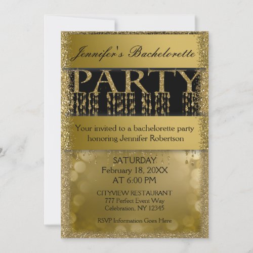 Bachelorette Party  Fun Glamour Invitation