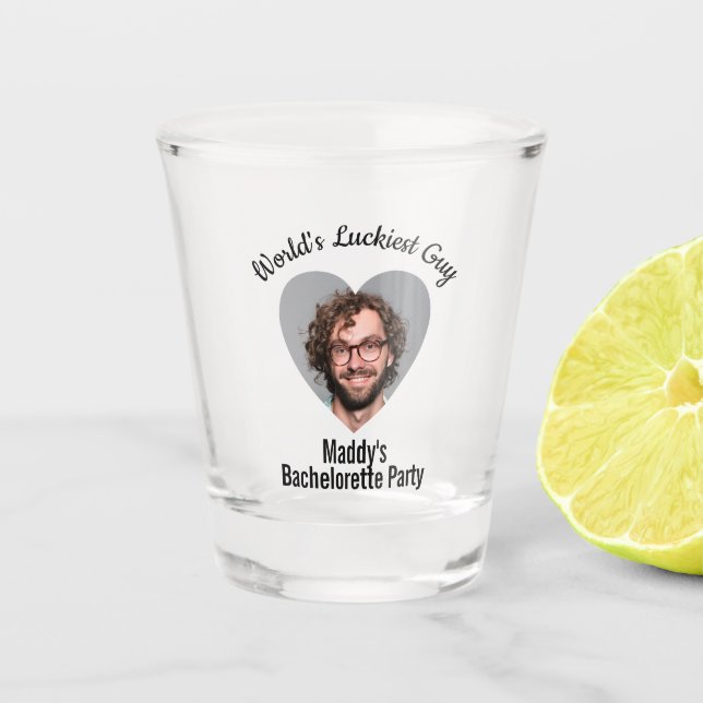 Bachelorette Party Fun Personalized Groom Face  Shot Glass (Front)