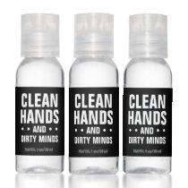 Bachelorette party funny black and white hand sanitizer