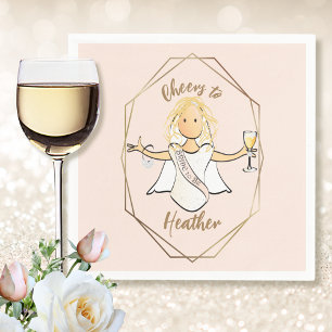 Bachelorette Party Funny Female Cartoon Fun Paper Napkins