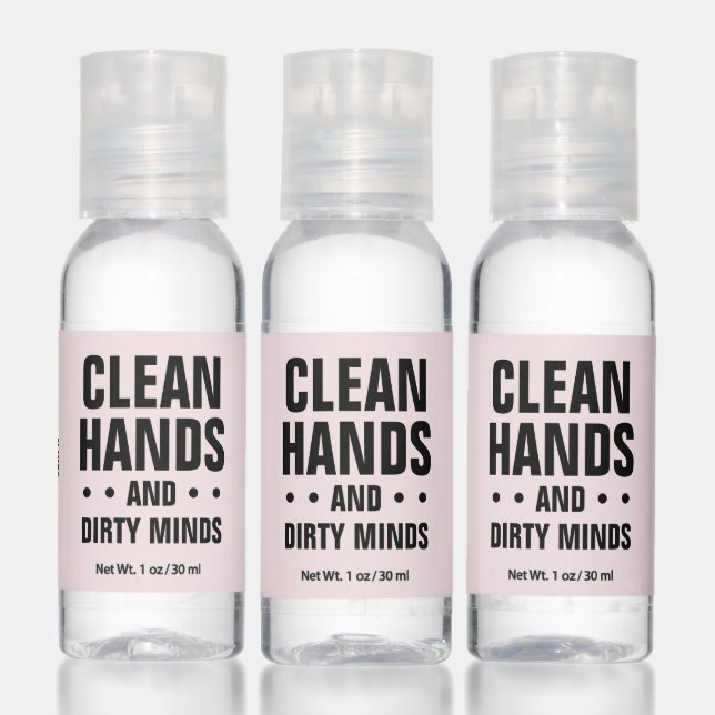 Bachelorette party funny pink hand sanitizer (Set)