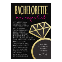 Bachelorette Party Game- Scavenger Hunt Invitation