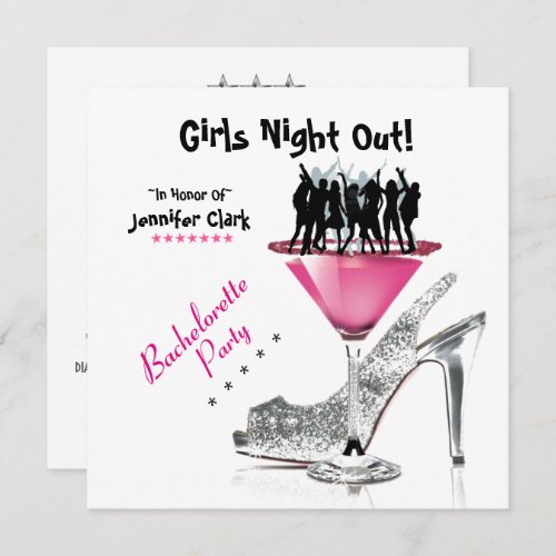 Bachelorette Party Girls Night Out Invitation