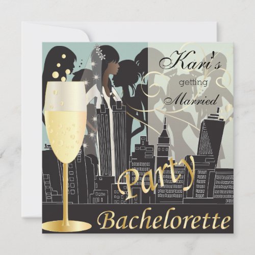 Bachelorette Party Girls Night Out _ Paloma Blue Invitation