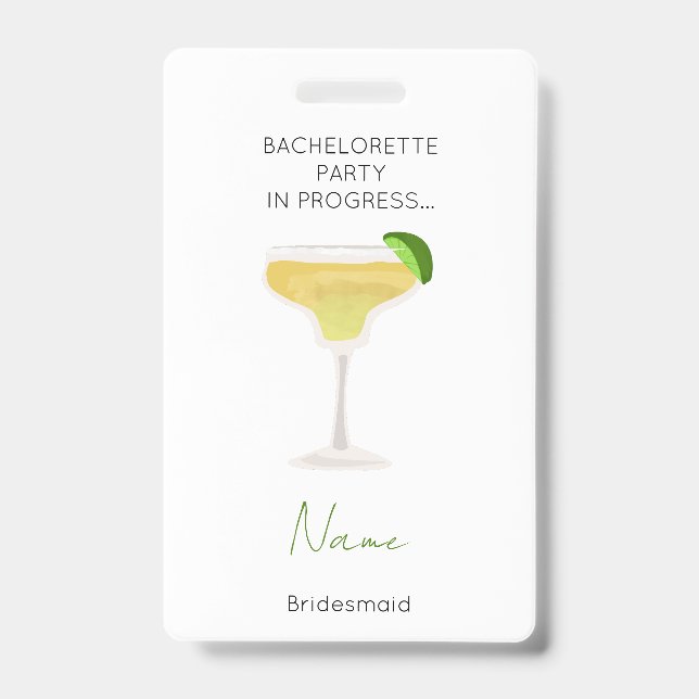 Bachelorette Party Girls Weekend Bridesmaid Badge (Front)