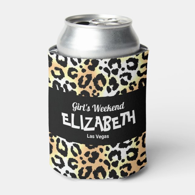 Bachelorette Party Girls Weekend Can Cooler (Can Front)