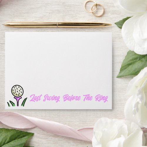 Bachelorette Party Golfing Purple Lavender Flowers Envelope