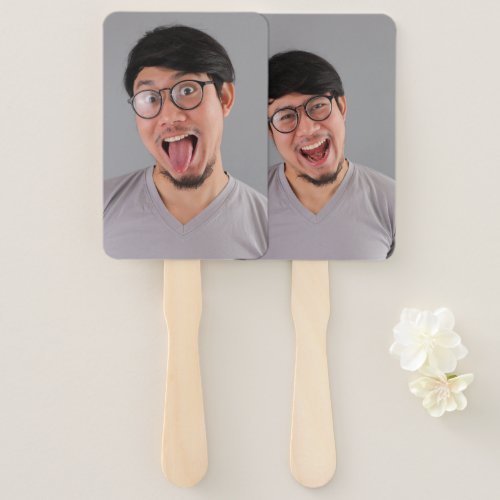 Bachelorette Party Grooms Face on a Stick Hand Fan
