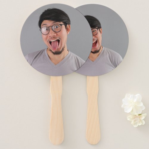 Bachelorette Party Groom's Face on a Stick Hand Fan