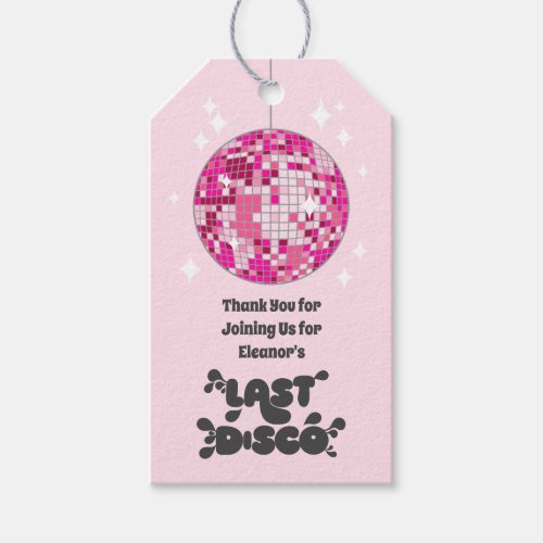 Bachelorette Party Groovy Last Disco Favor Gift Tags