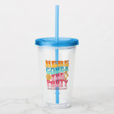 5 liter yellow glass tumblers Glass Tumblers Tall, Bi-Color Lemon & Blue. Set of 2