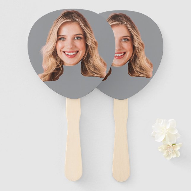 Bachelorette Party Hand Fan, Custom Face Fan (Front and Back)