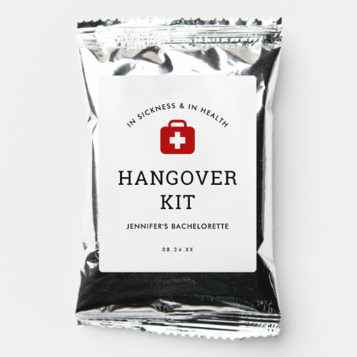 Bachelorette Party Hangover Kit Coffee Drink Mix