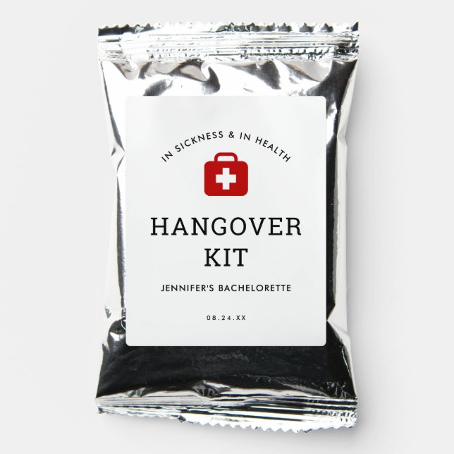 Bachelorette Party Hangover Kit Coffee Drink Mix (Front)