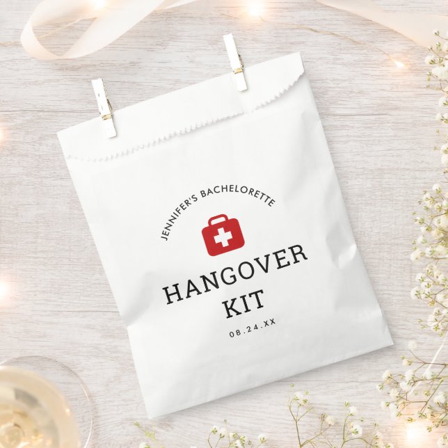 Bachelorette Party Hangover Kit Favor Bag (Clipped)