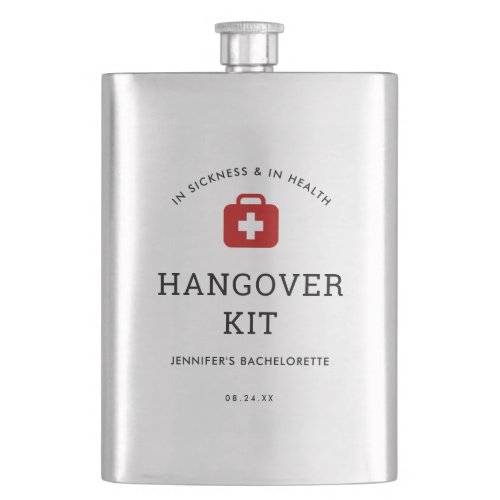 Bachelorette Party Hangover Kit Flask