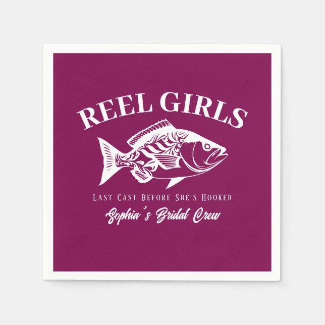 Bachelorette Party Hawaiian Fisherman Style Napkins (Front)