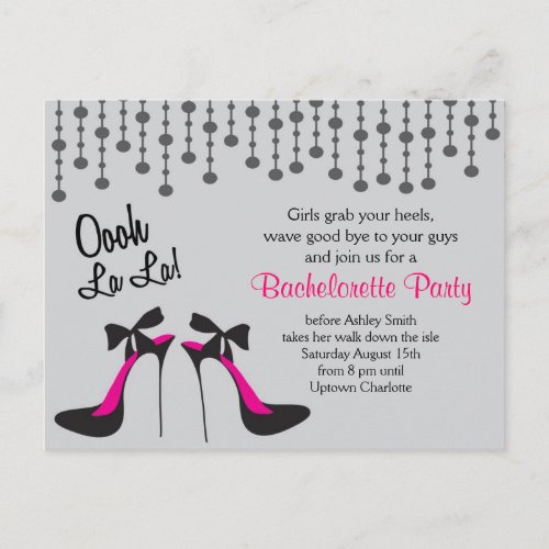bachelorette party ideas Party  Girls Night Out Invitation Postcard
