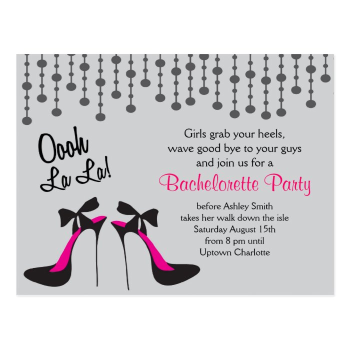 bachelorette party ideas Party / Girls Night Out/ Postcard