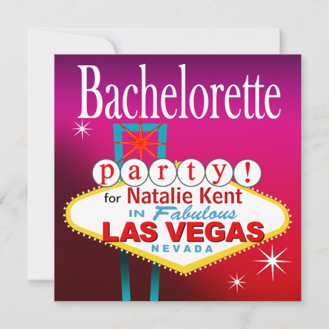 Bachelorette Party in Las Vegas Invitation (Front)