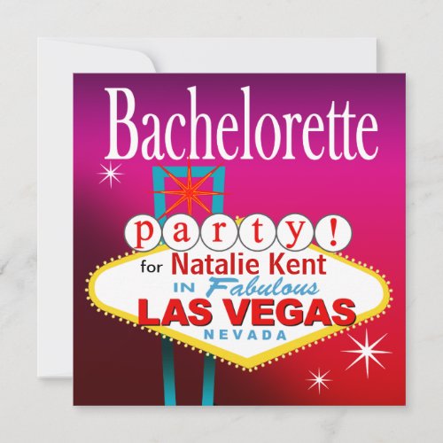 Bachelorette Party in Las Vegas Invitation