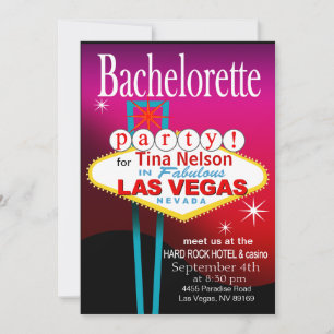 Bachelorette Party in Las Vegas Invitation