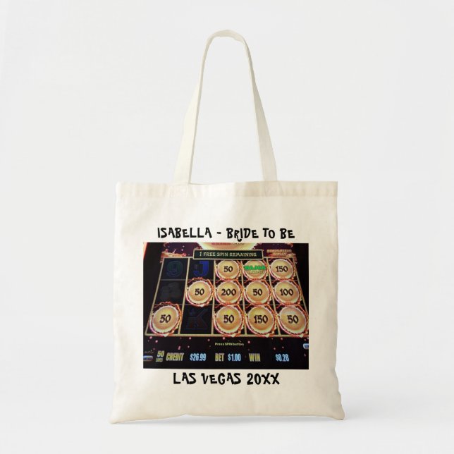 Bachelorette Party In Las Vegas Name And Photo Tote Bag (Front)