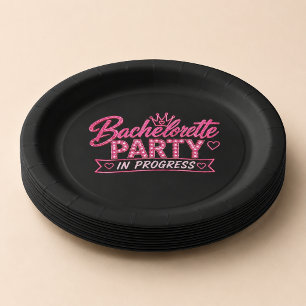 Bachelorette Party In Progress Paper Plates